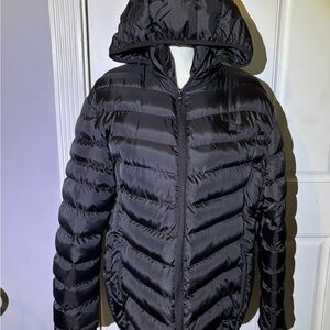 Heated USB Powered Black Puffer Coat - Mint Condition - Large Jacket